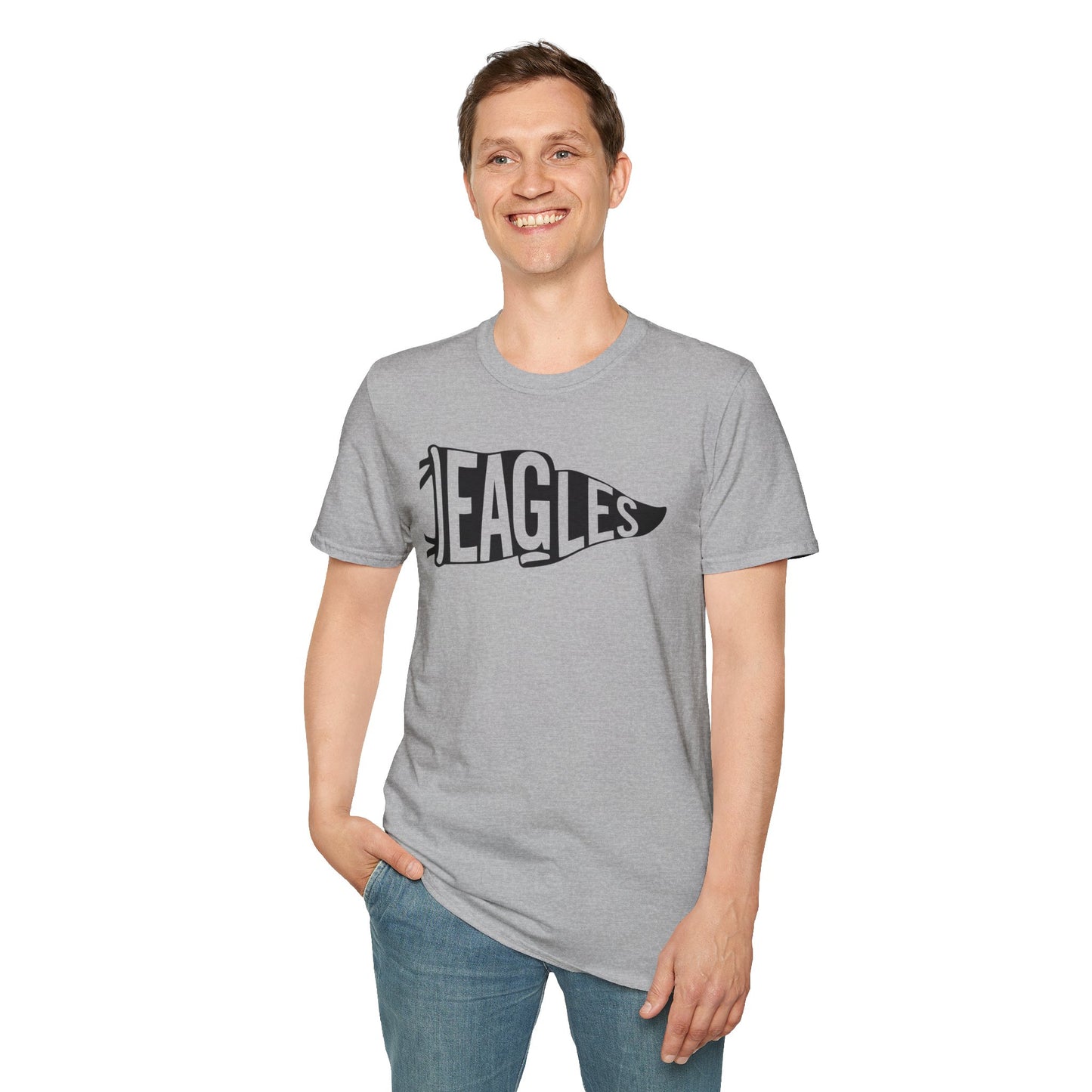 Eagles Fan Vintage Pennant Unisex Soft Style T-Shirt