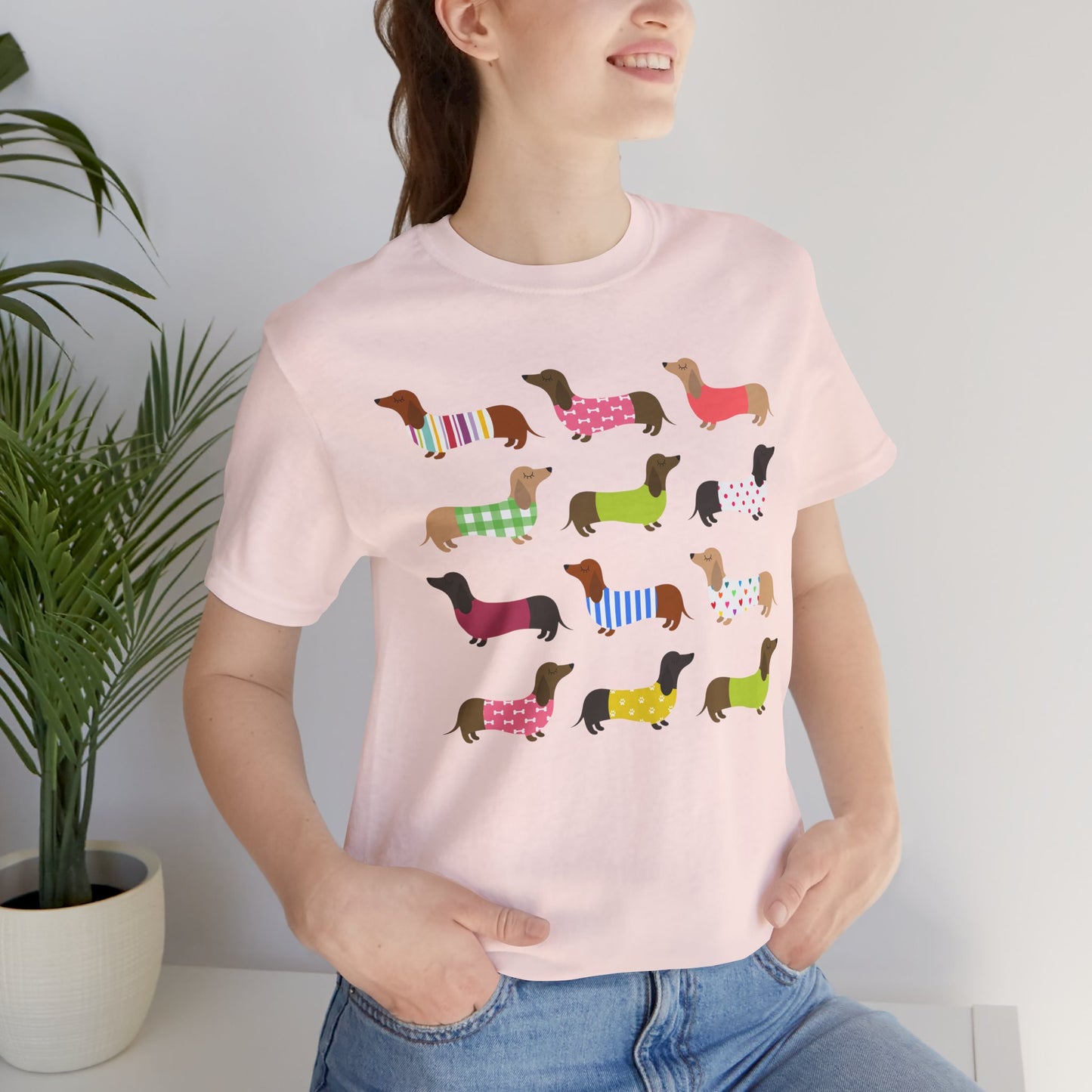 Colorful Dachshund Tee — Cute Wiener Dog Graphic T-Shirt