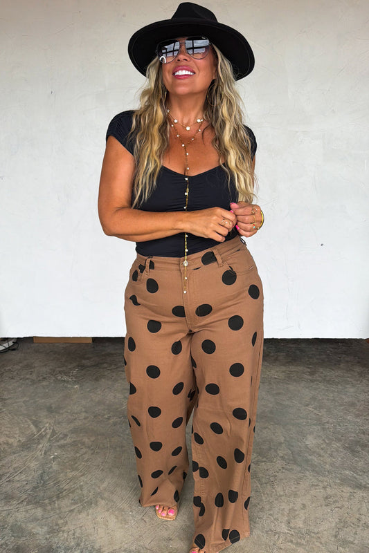 BLAKELEY Mocha Dot Jeans