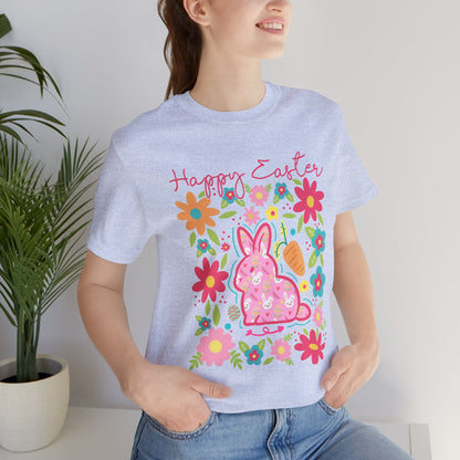 Happy Easter Bunny Flowers T-Shirt
