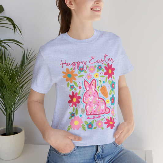 Happy Easter Bunny Flowers T-Shirt
