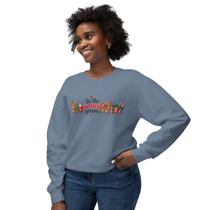 Crewneck Sweatshirt - "'Tis the Sweetest Season" Christmas Gingerbread Holiday Sweatshirt