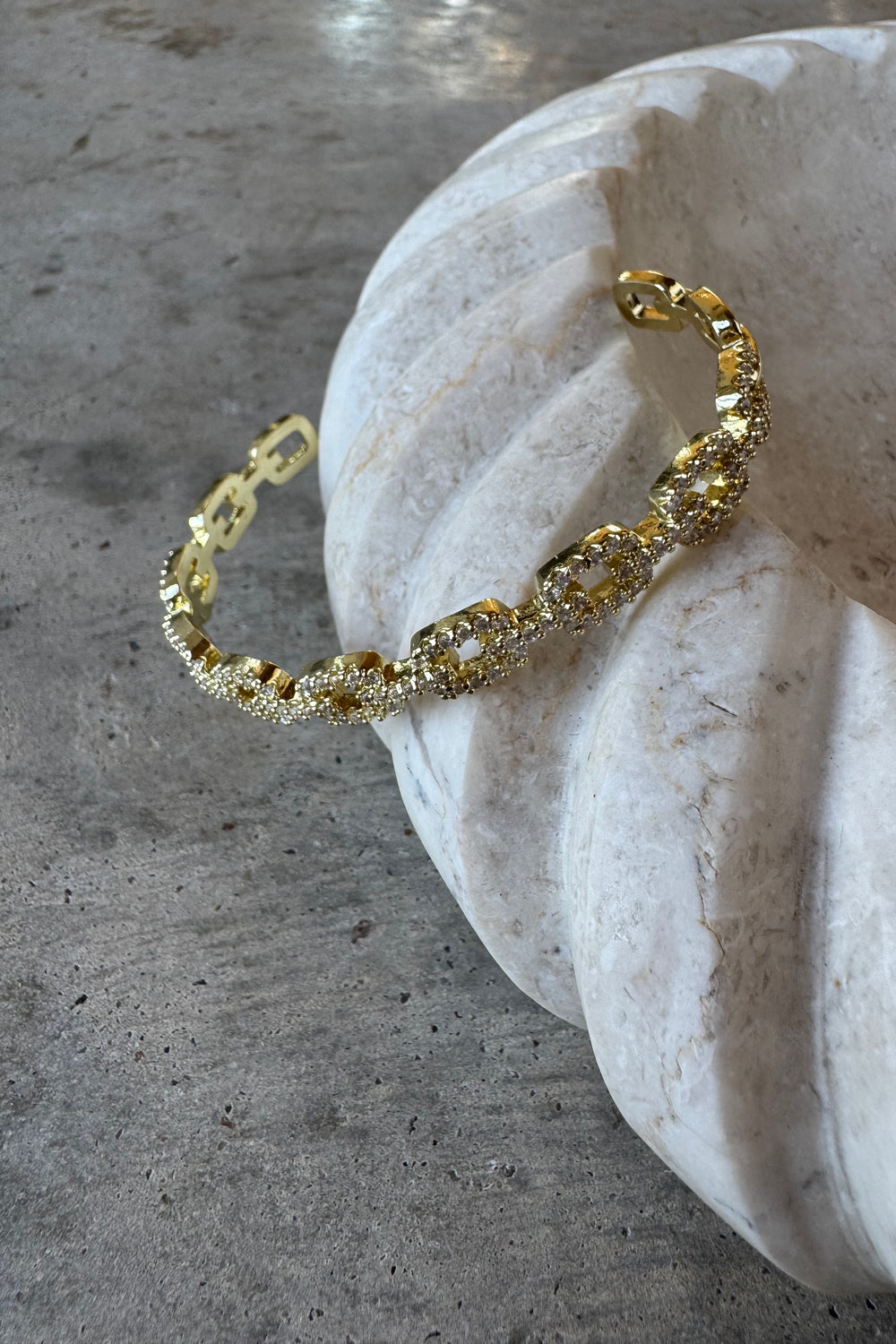 Diamond Chain Cuff Bracelet