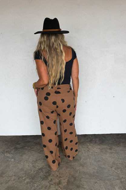 BLAKELEY Mocha Dot Jeans
