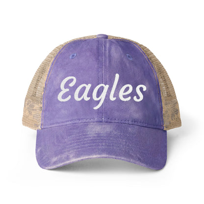 Personalized Team Embroidered Women's Washed Mesh-Back Hat