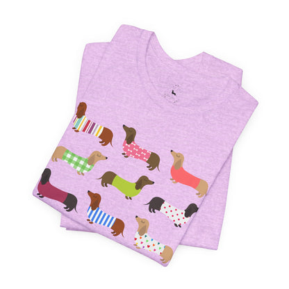 Colorful Dachshund Tee — Cute Wiener Dog Graphic T-Shirt