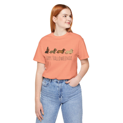 Happy Halloweenie Tee - Cute Dachshund Halloween Shirt