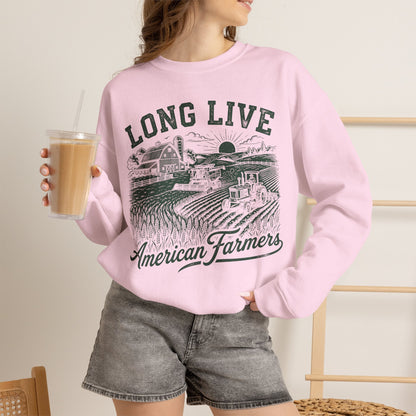 Long Live American Farmers Crewneck Sweatshirt