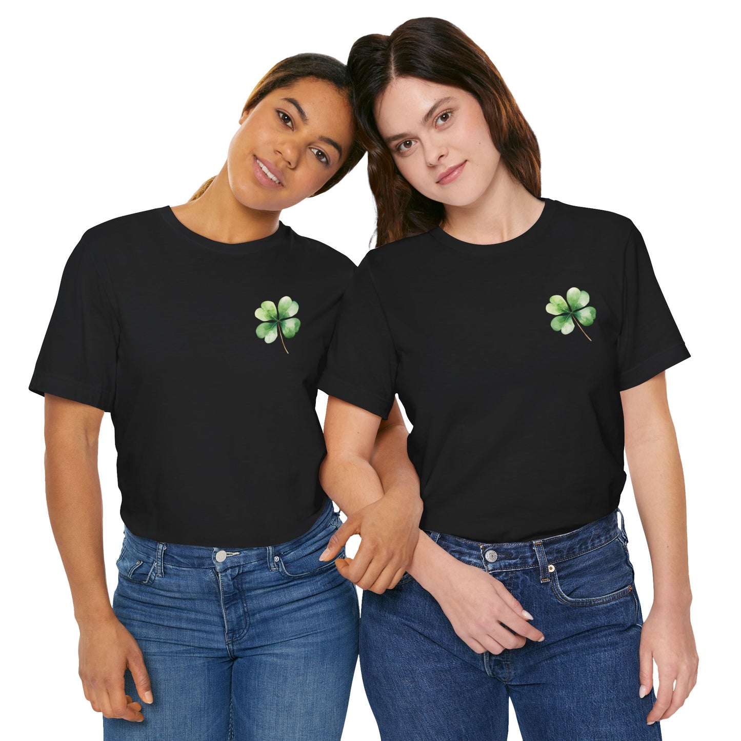 Watercolor Clover Pocket Unisex Jersey Short Sleeve Tee