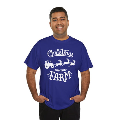 Christmas on the Farm Unisex Heavy Cotton Tee