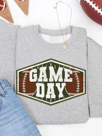 Retro Football Game Graphic Crewneck Sweatshirt