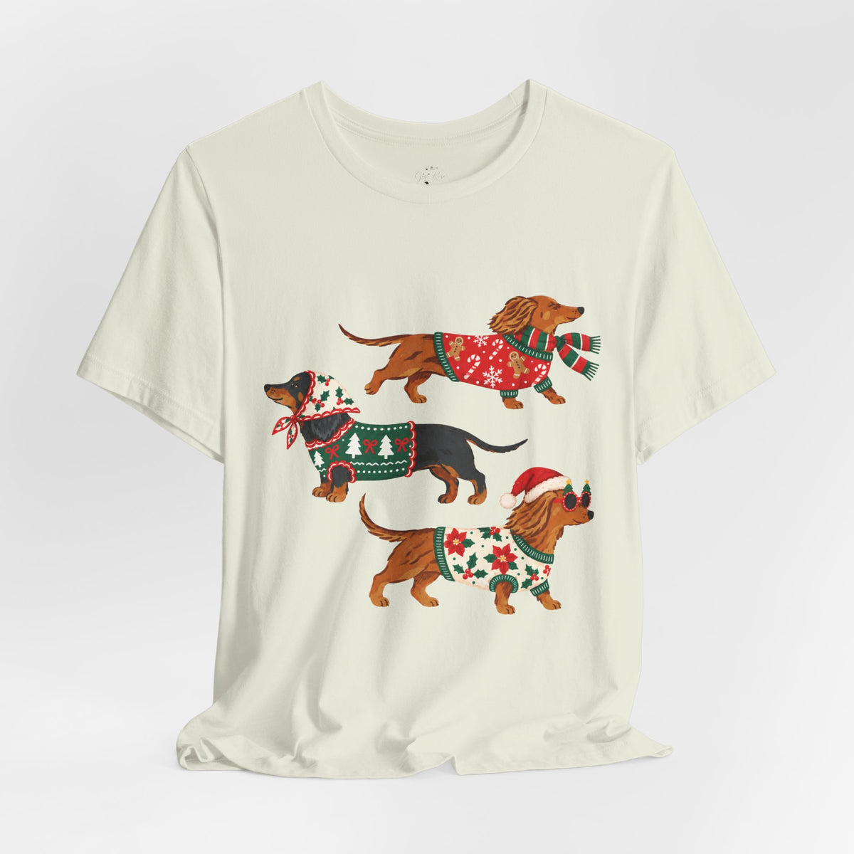 Dachshund Trio Christmas Sweater Tee