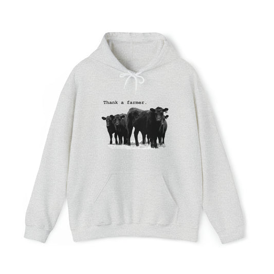 Thank a Farmer Cattle Unisex Heavy Blend™ Hooded Sweatshirt