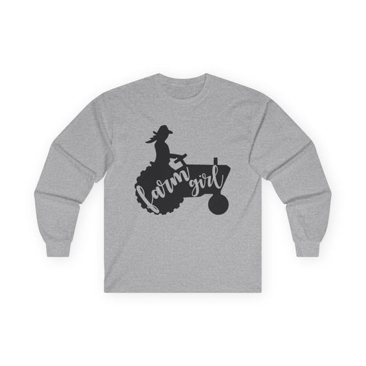 Farm Girl Tractor Long Sleeve Tee