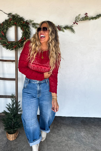 BLAKELEY Long Sleeve Rosalie Lace Top