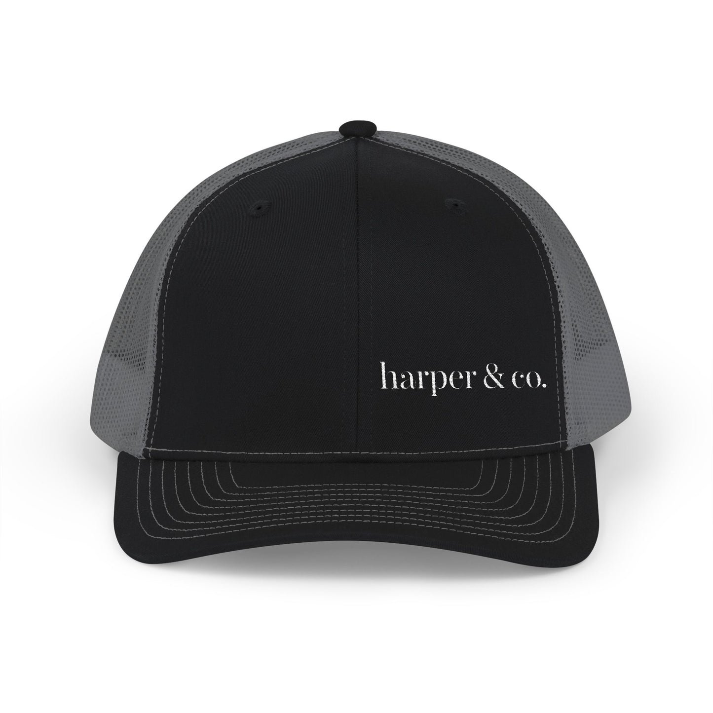 harper & co. Embroidered Trucker Cap — Classic Logo Snapback Hat