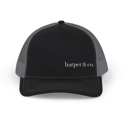 harper & co. Embroidered Trucker Cap — Classic Logo Snapback Hat
