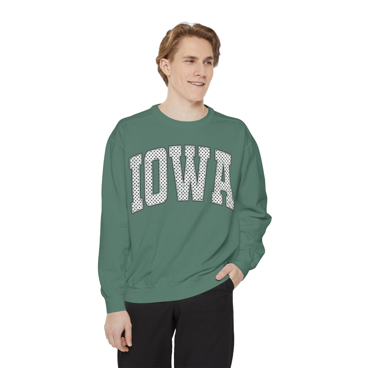 Iowa Polka Dot Arch Color Comfort Sweatshirt