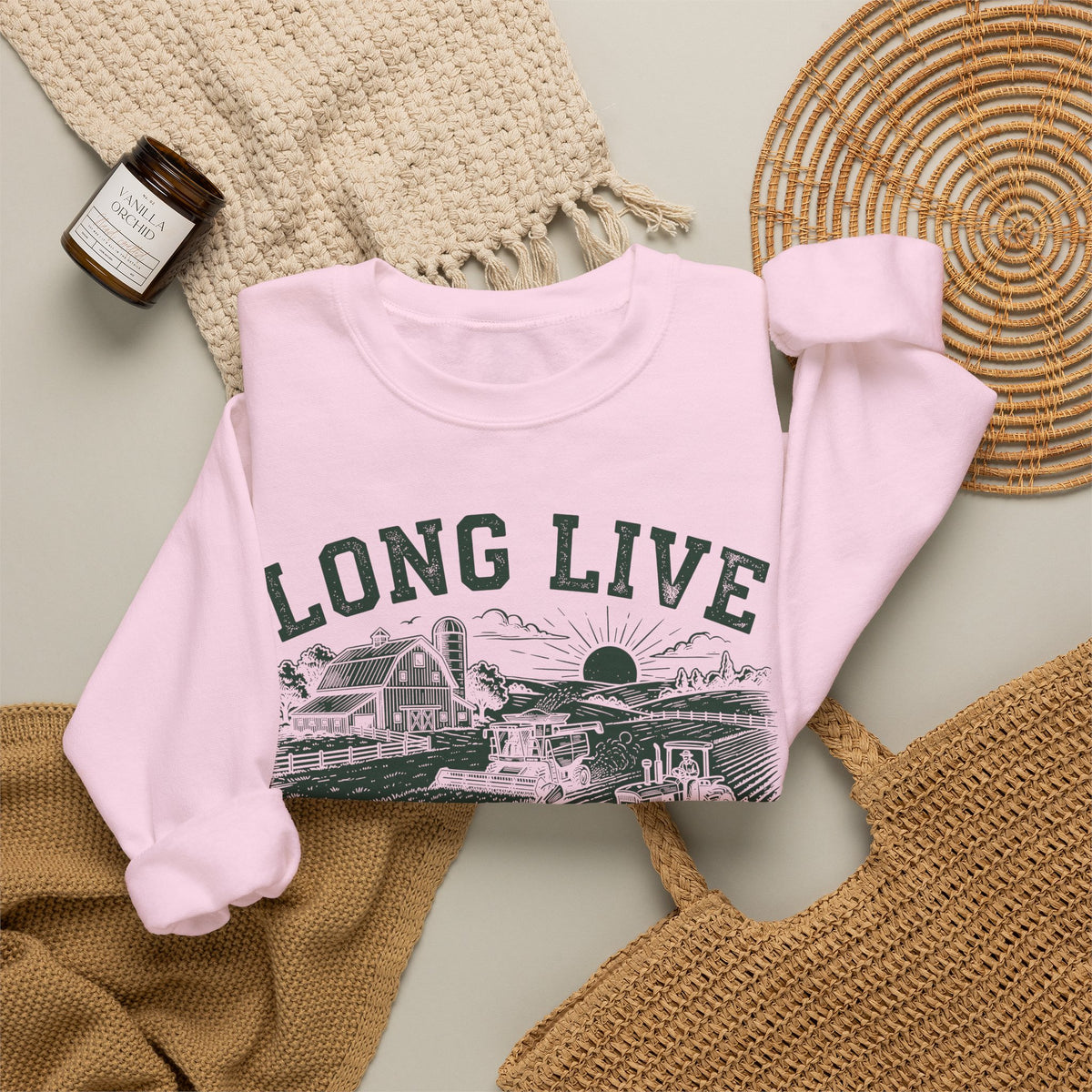 Long Live American Farmers Crewneck Sweatshirt