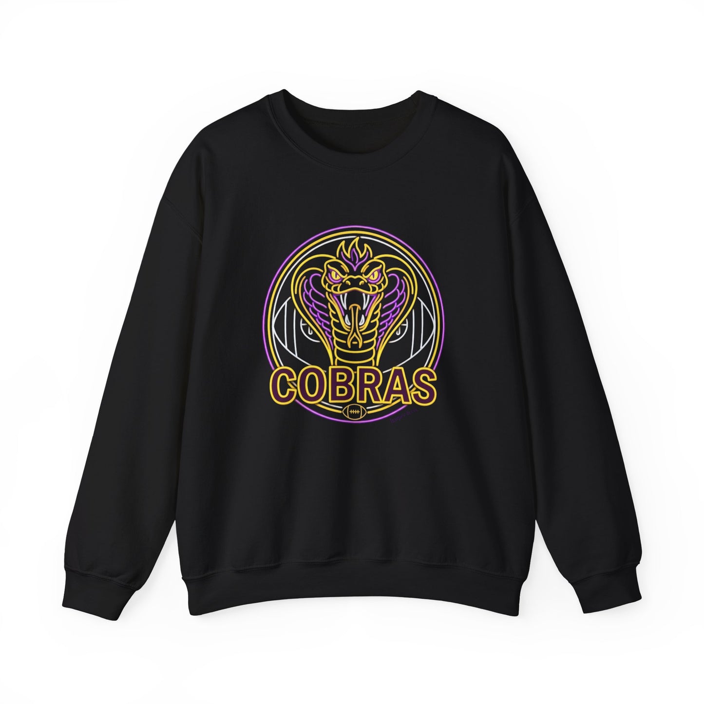 Cobras Logo Sweatshirt — Retro Neon Snake Bella Canvas Crewneck