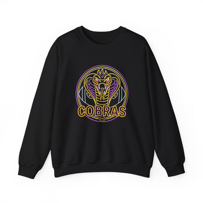 Cobras Logo Sweatshirt — Retro Neon Snake Bella Canvas Crewneck