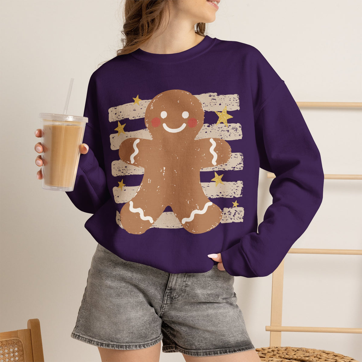 Gingerbread Cookie Sweatshirt — Cute Holiday Christmas Crewneck