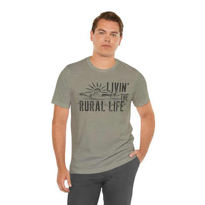 Living the Rural Life T-Shirt — Rustic Country Graphic Tee