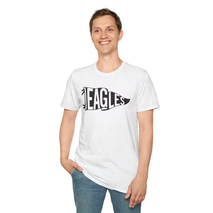 Eagles Fan Vintage Pennant Unisex Soft Style T-Shirt