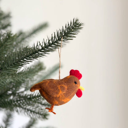 Felt Chicken Ornament