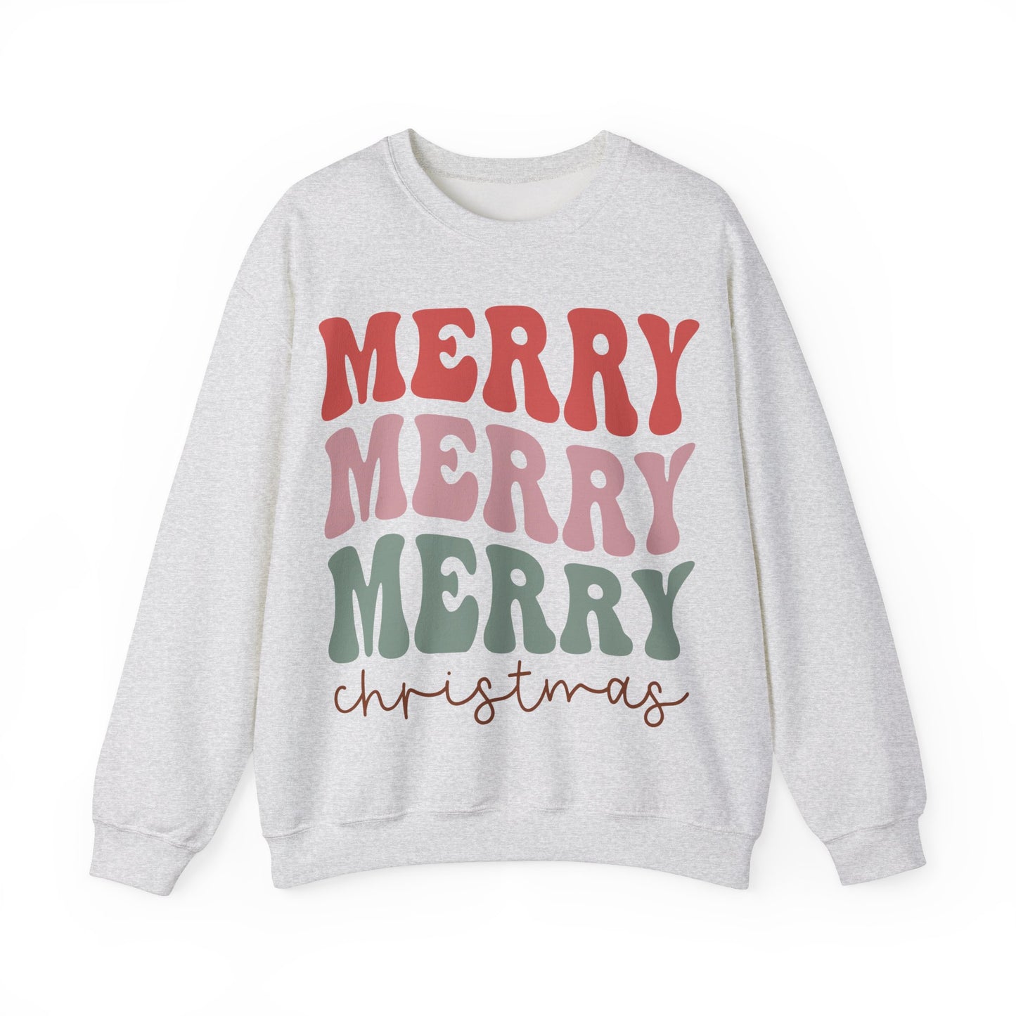 Merry Merry Merry Christmas Jersey Sweatshirt Full Size