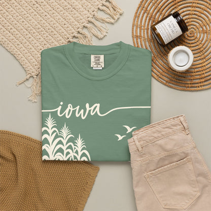 Copy of Iowa Farm Scene Crewneck Sweatshirt — Minimal Midwest Landscape