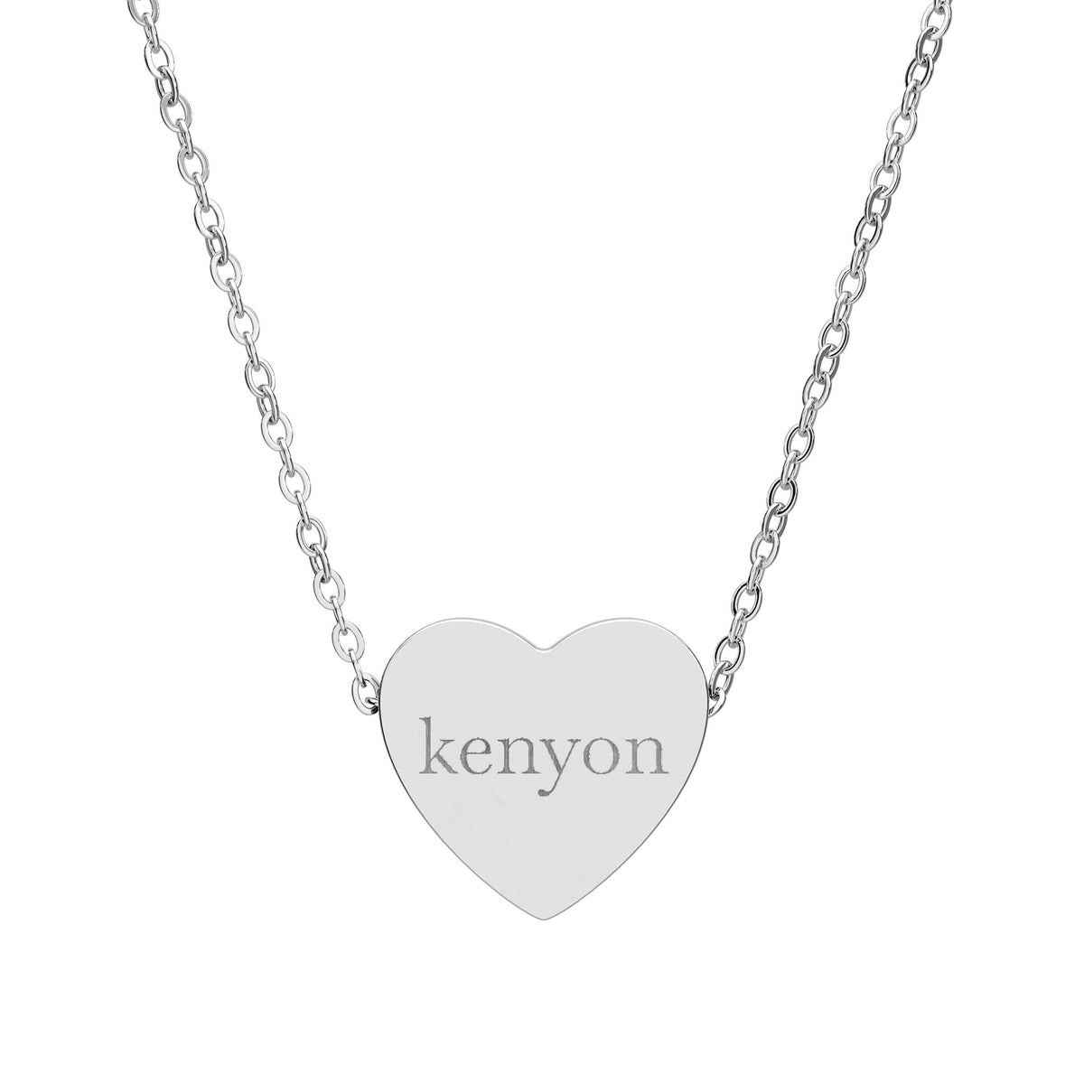 Personalized Heart Necklace – Engraved Name Pendant