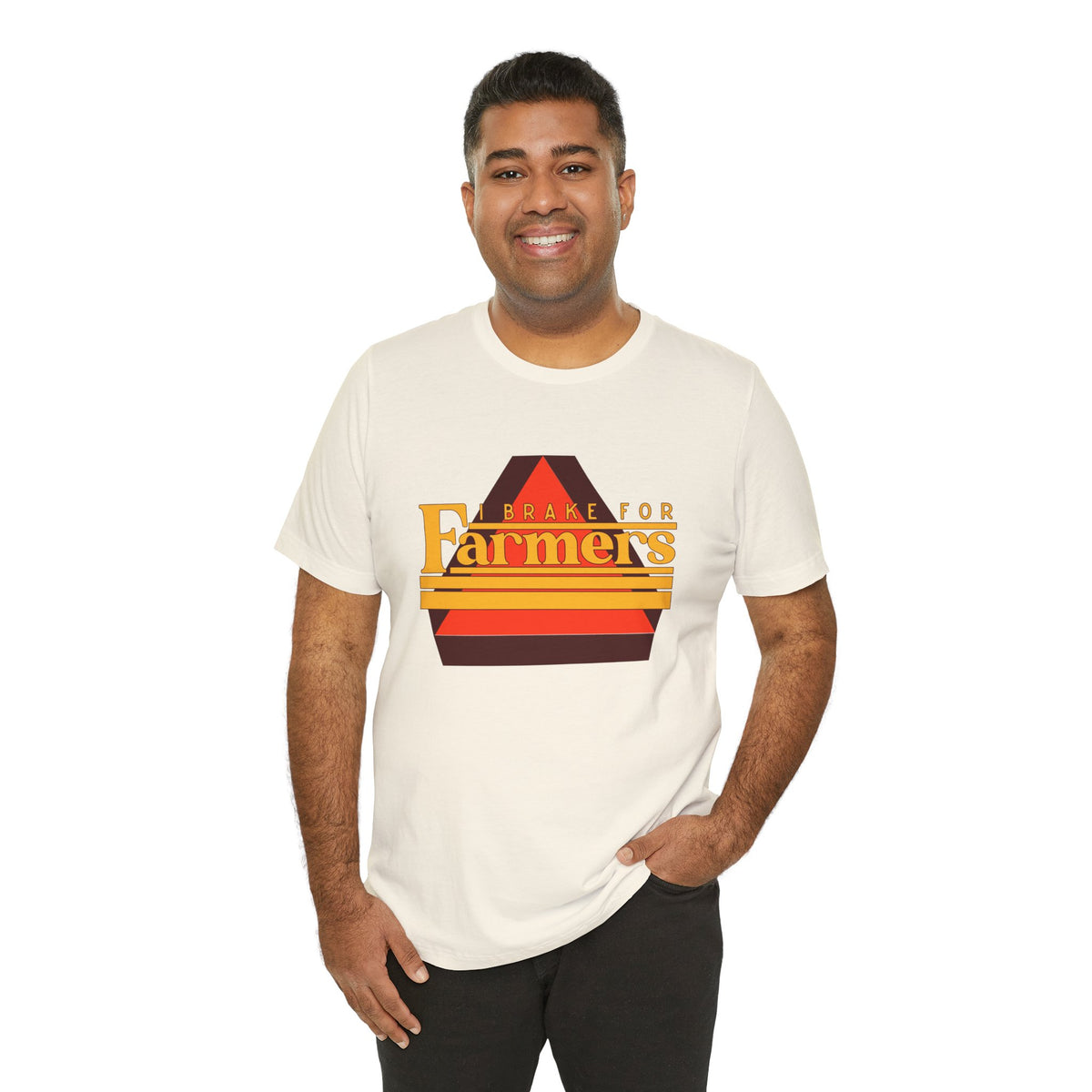 I Brake For Farmers Unisex Jersey Short Sleeve Tee
