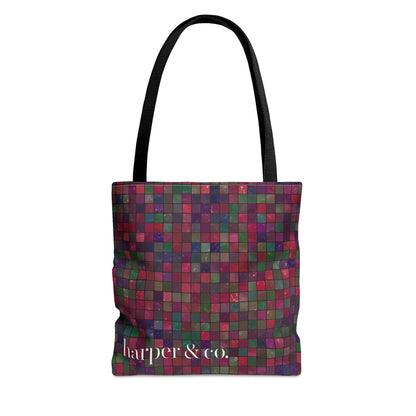 Tile Plaid Tote Bag