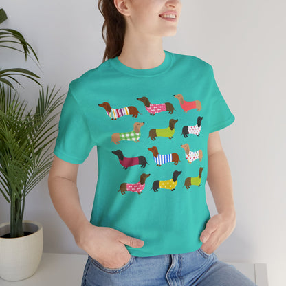 Colorful Dachshund Tee — Cute Wiener Dog Graphic T-Shirt