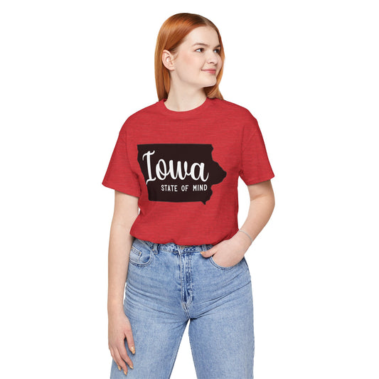 Iowa State of Mind Bella Canvas Jersey Short Sleeve Tee - Multiple Colors