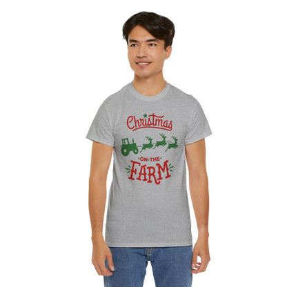 Christmas on the Farm Unisex Heavy Cotton Tee