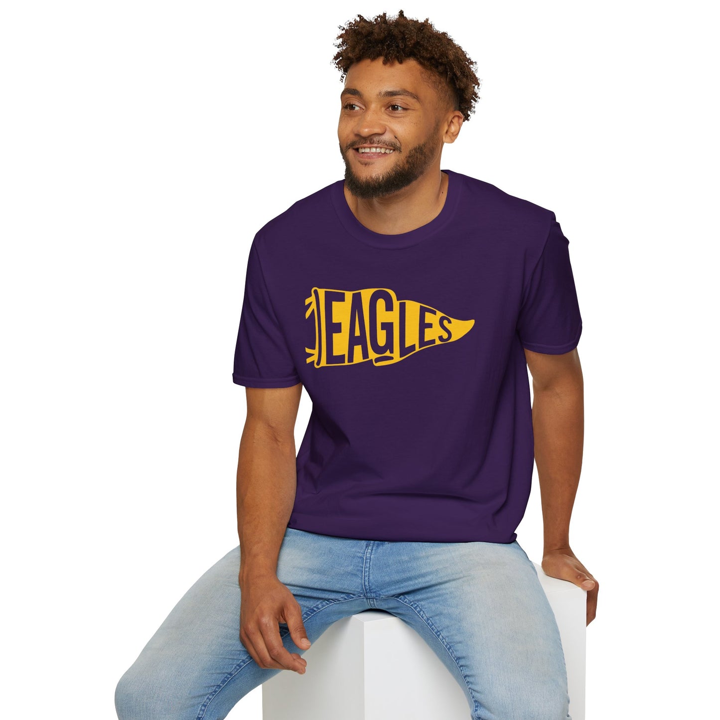 Eagles Fan Vintage Pennant Unisex Soft Style T-Shirt