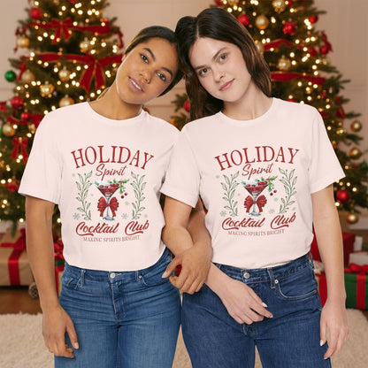 Holiday Spirit Cocktail Club Unisex Tee