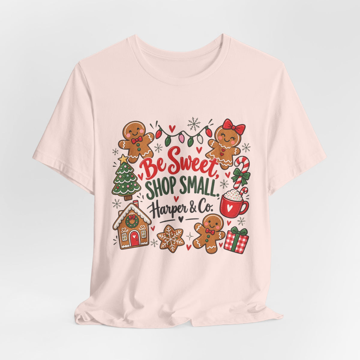 Be Sweet Shop Small Christmas Tee — Harper & Co. Gingerbread Holiday Shirt