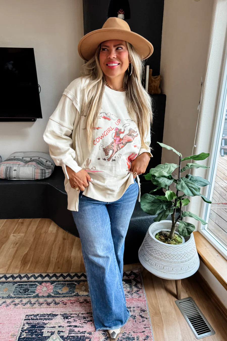 BLAKELEY Cowgirl Up - Ranch Girl Classic Crew Sweatshirt