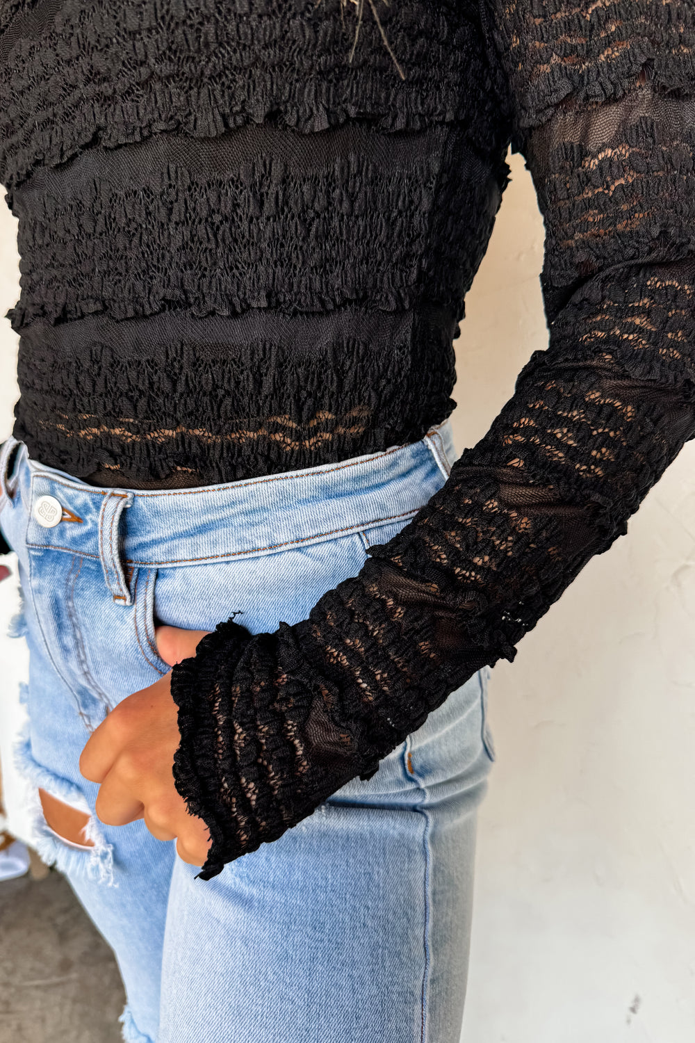 BLAKELEY Long Sleeve Rosalie Lace Top