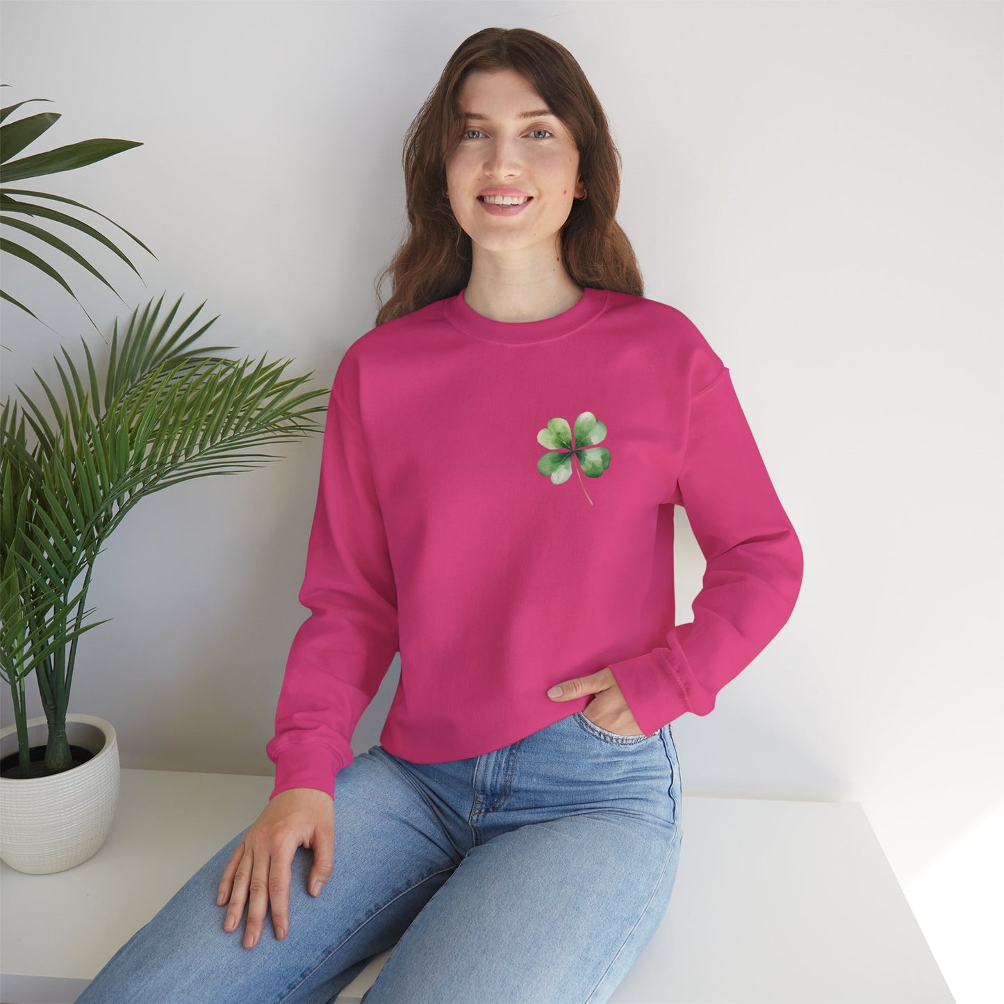 Watercolor Clover Jersey Sweatshirt