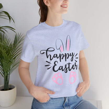 Happy Easter T-Shirt — Bella Canvas Unisex Jersey Short Sleeve Tee