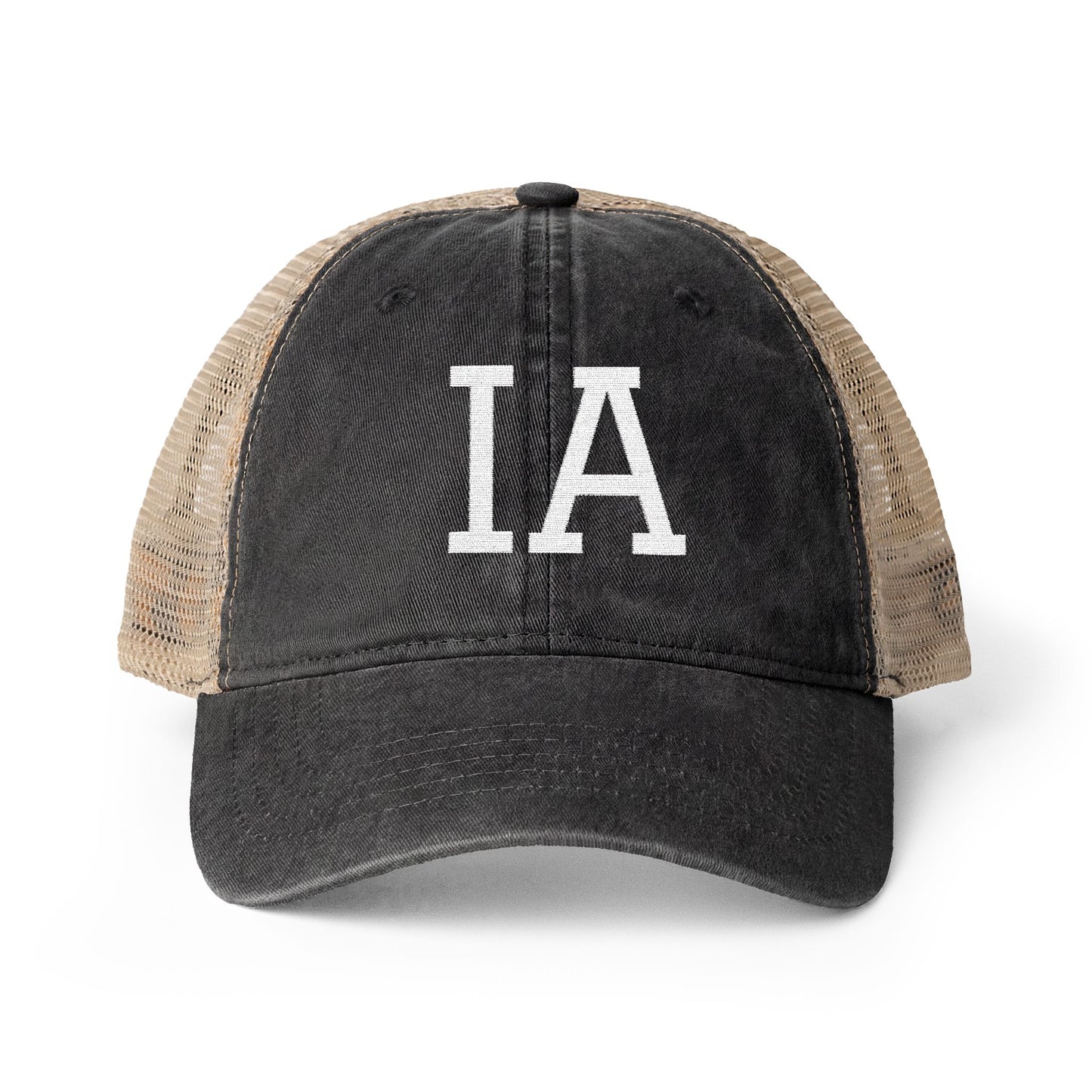 IA Iowa Washed Mesh-Back Cap