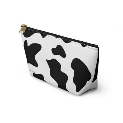 Cow Print Accessory Pouch w T-bottom