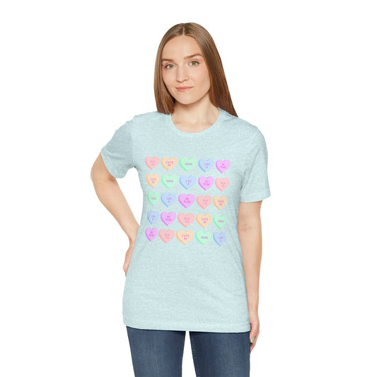 Conversation Hearts Valentine's T-Shirt — 'Valentine's Hearts' Graphic Tee