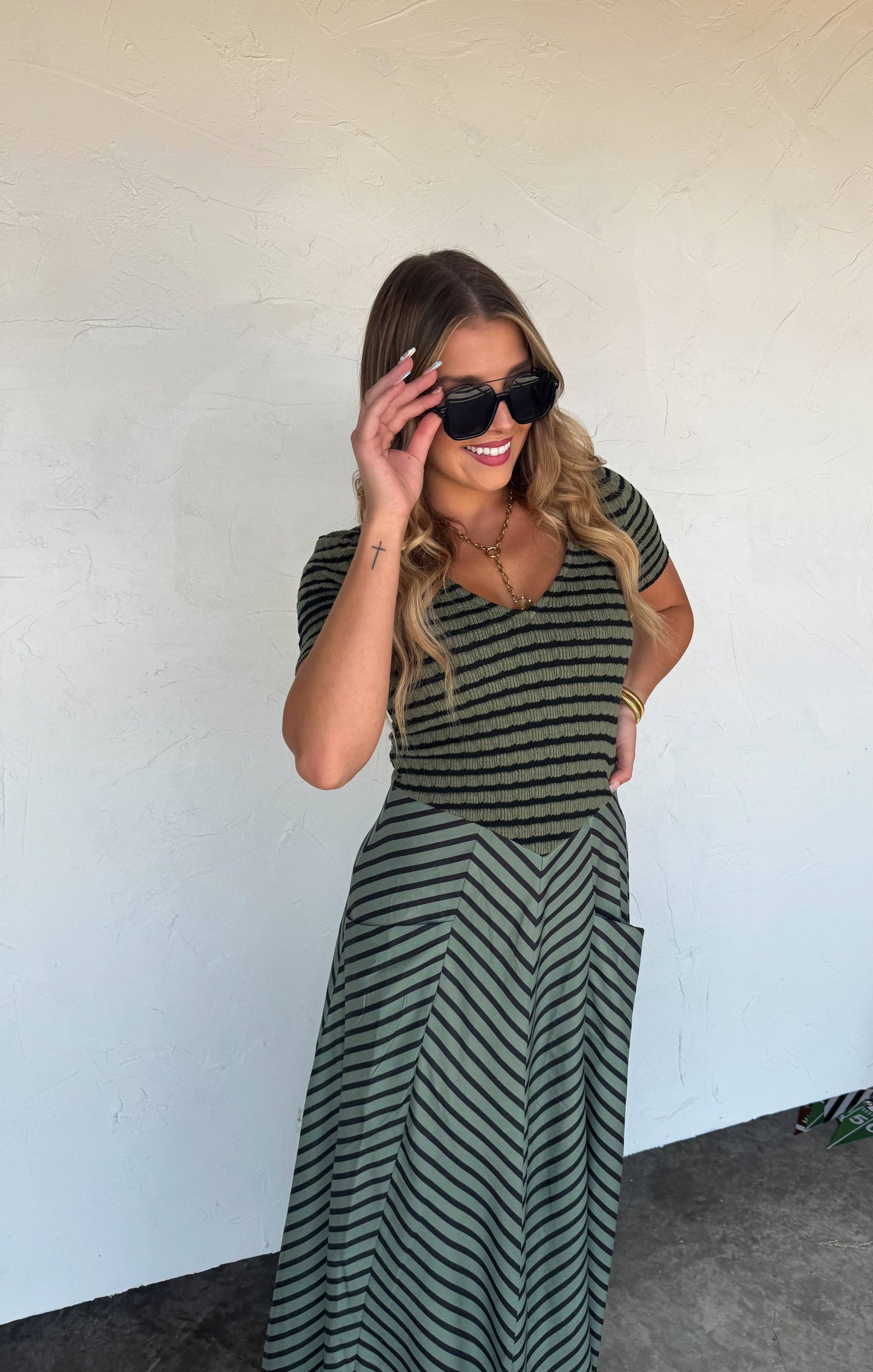 CALISTA STRIPE DRESS