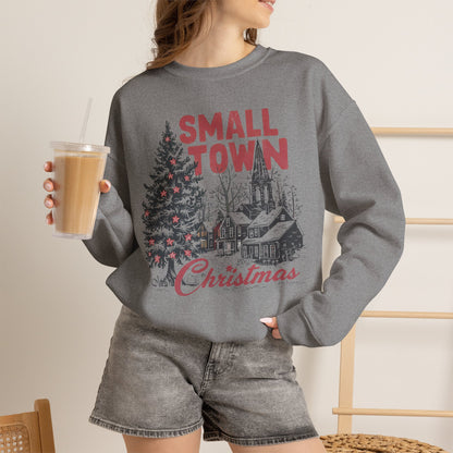 Small Town Christmas on Gildan Unisex Heavy Blend™ Crewneck Sweatshirt