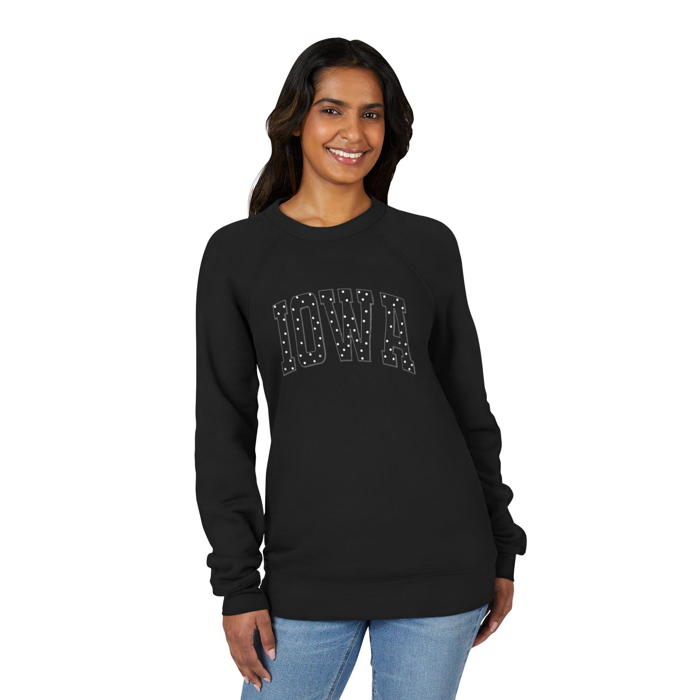 Iowa Vintage College Dot Bella Canvas Sweatshirt